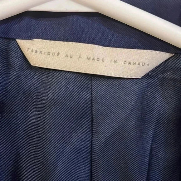 [42/36]Samuelsohn  SB Beckett Blue Wool/ Cashmere Men Regular Fit Blazer - Picture 3 of 11